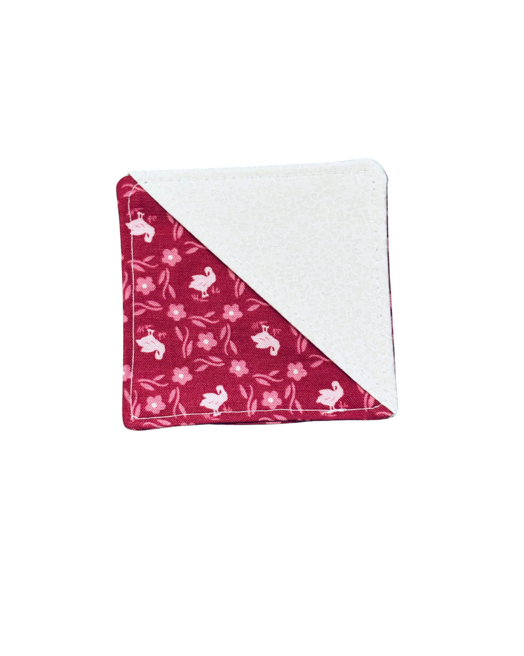 Dark Pink Duck Corner Bookmark