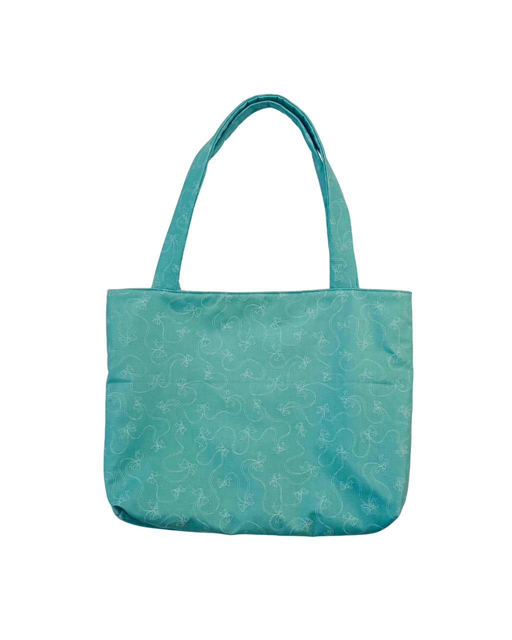 Teal Bow Tote Bag