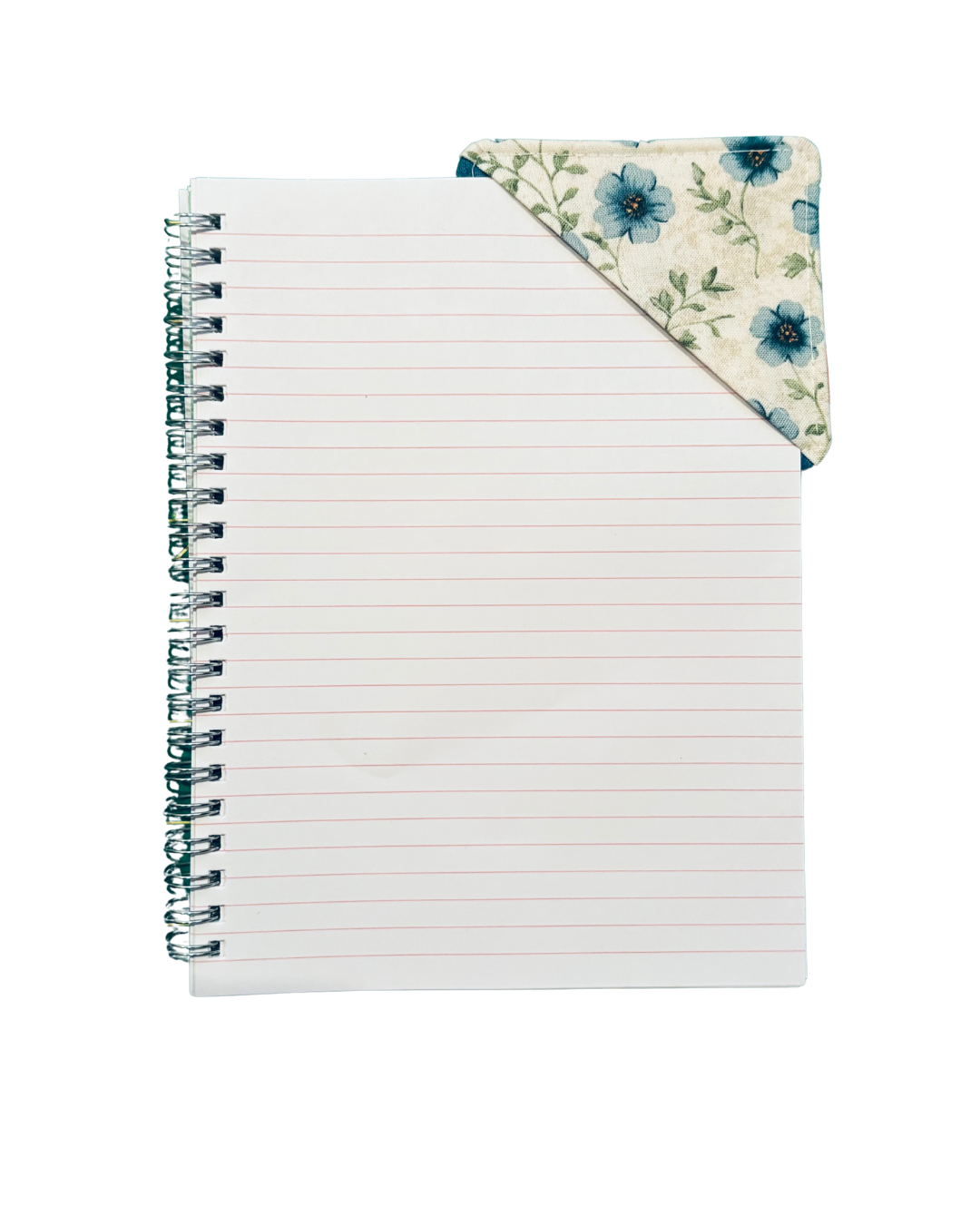 Dark Blue Floral Corner Bookmark
