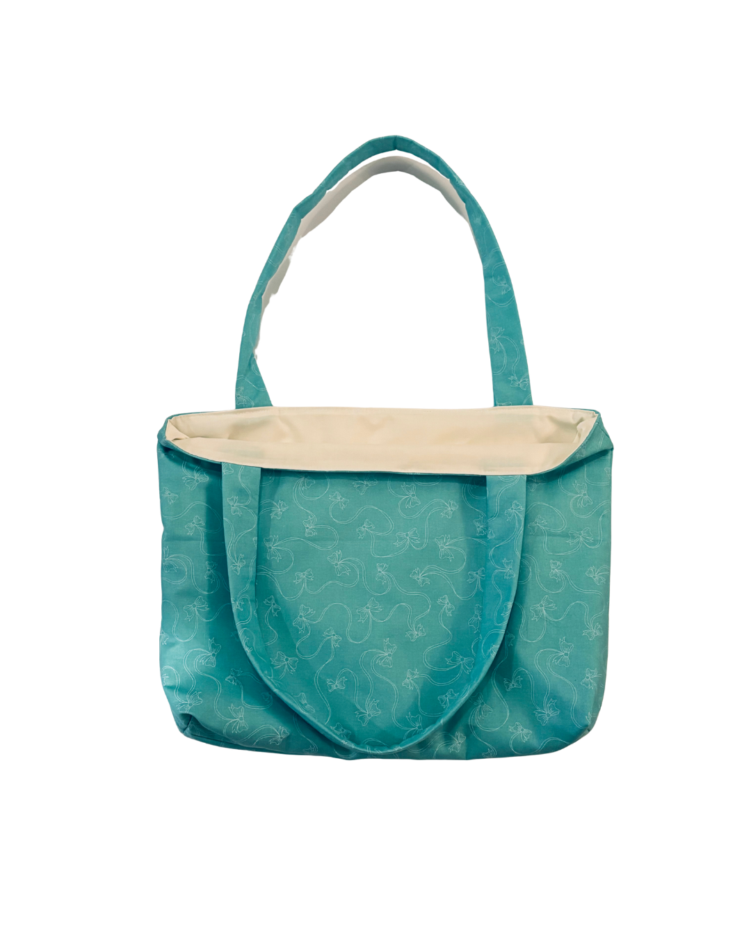 Teal Bow Tote Bag