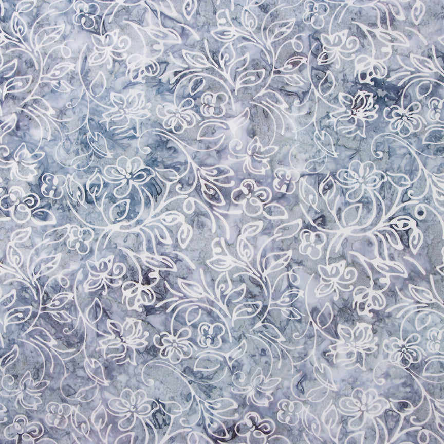 Batiks Achromatic Dance Fog Gray