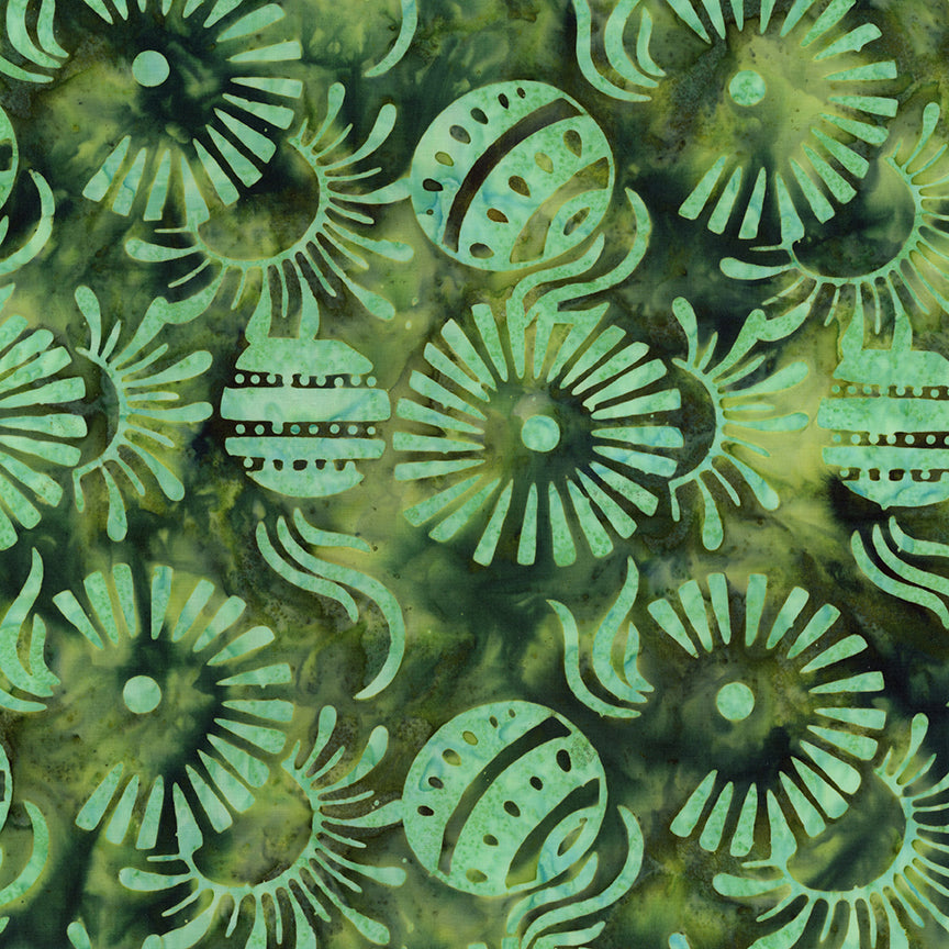 Batiks Starburst Groove Forest Dream