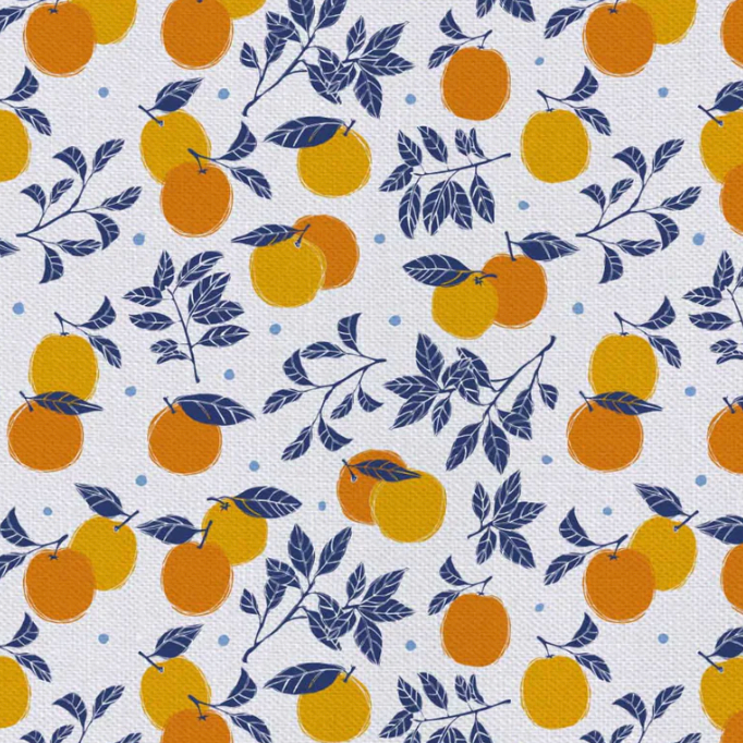 Emma & Mila Oranges on White