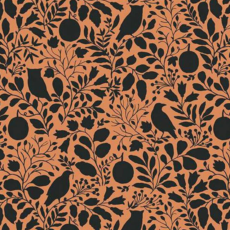 Riley Blake Trick or Treat Silhouette Orange