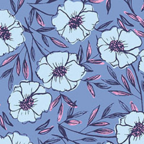 Petals and Stitches by Stephanie Organes Bouquet Bliss Denim